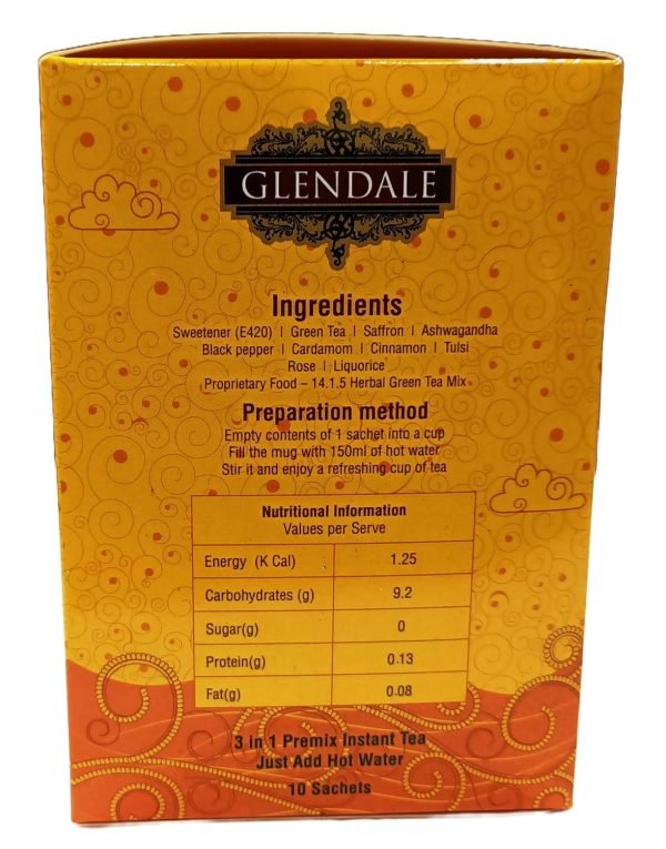 GLENDALE Kashmiri Kawah Tea 100 g | 3 in 1 Premix Instant Tea 10 Sachets in Each Pack - Image 2