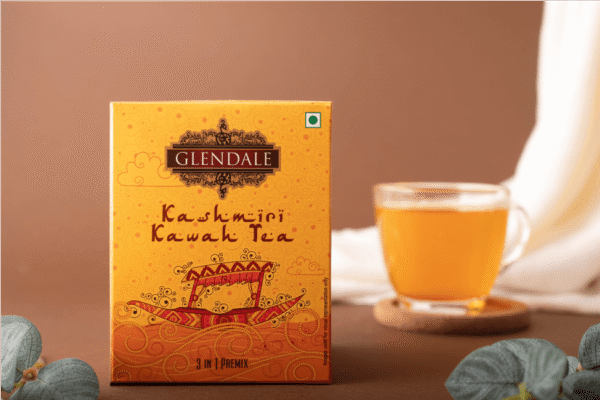 GLENDALE Kashmiri Kawah Tea 100 g | 3 in 1 Premix Instant Tea 10 Sachets in Each Pack