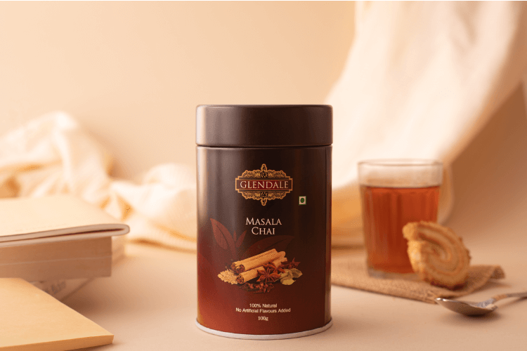 Glendale Masala Chai Tea Tin 100g (Pack of 1) 150 Years Heritage