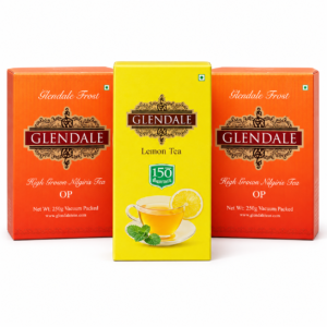 Buy 2 Get 1 Free - Buy Glendale High Grown Nilgiri Tea OP 250g (Pack Of 2) Glendale Frost Single garden Fresh Tea, Get Lemon Green Tea 25 Enveloped Tea Bags (Pack of 1)